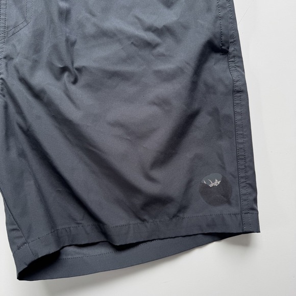 PSYCHO TUNA 6" Solid Unlined Swim Shorts Mens Medium Black Trunks‎ Elastic Waist - Picture 4 of 13